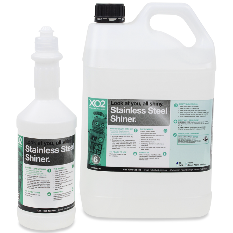 Stainless Steel Shiner Cleaner, Protector & Polish XO2®